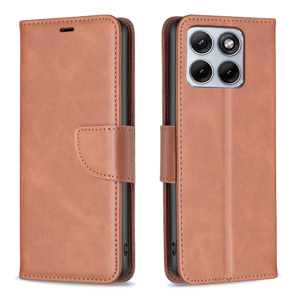 (Brown) Phone Cover For Motorola Edge 70 Fusion+ 5G / Edge 70 Fusion 5G Case Shockproof Pu Leather Cover Wit Brown 6914295271899