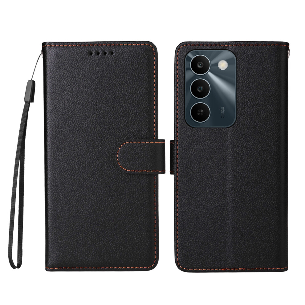 (Black) Phone Cover For Realme C83 5G Case Rfid Blocking 3 Card Slots Pu Leather Phone Cover With Wrist Stra Black 6914295813884