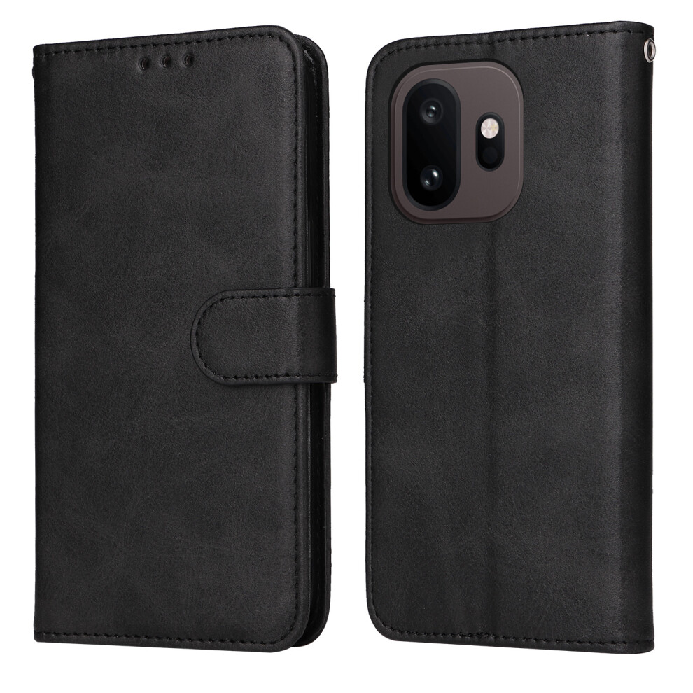 (Black) Phone Cover For Oneplus 15T 5G Case Wallet Pu Leather Folio Flip Phone Cover Black 6914298637647