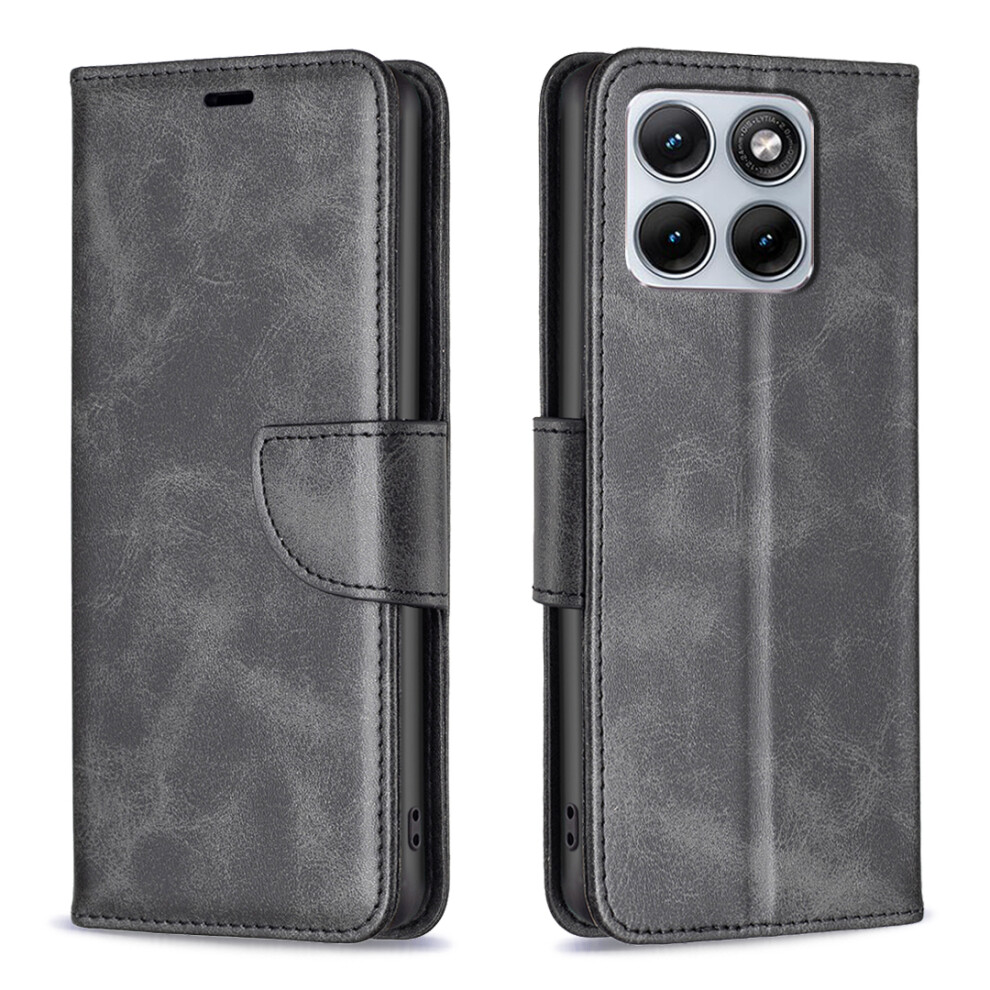(Black) Phone Cover For Motorola Edge 70 Fusion+ 5G / Edge 70 Fusion 5G Case Shockproof Pu Leather Cover Wit Black 6914290811793
