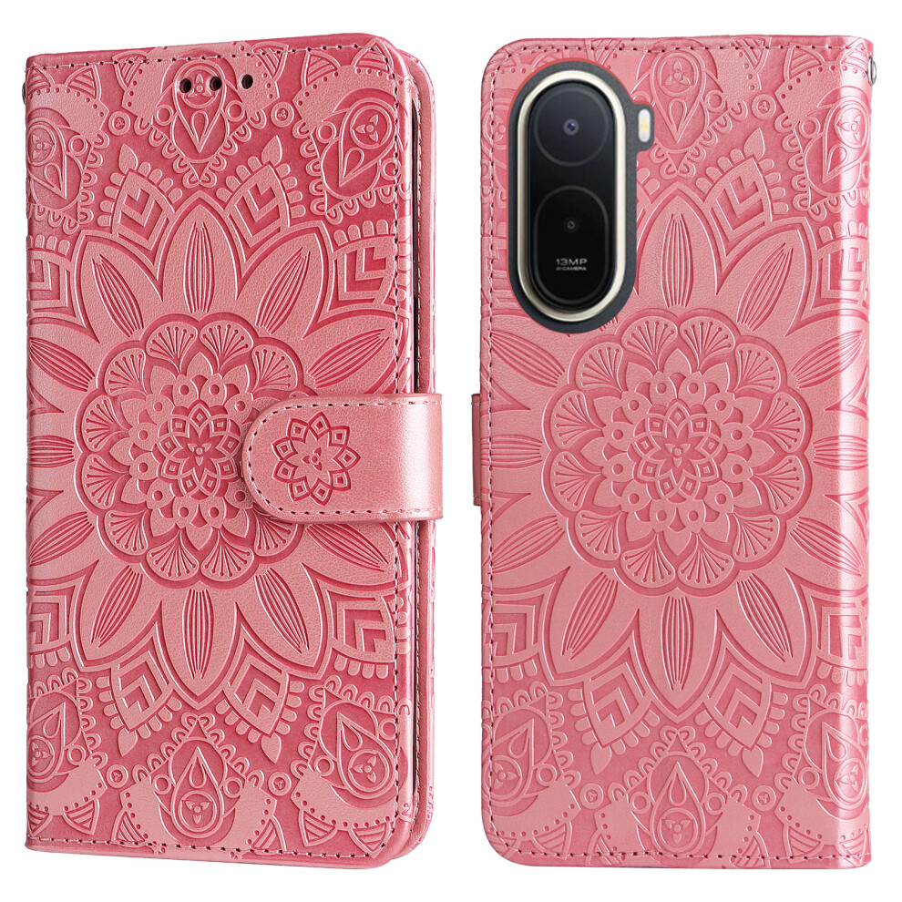 (Pink) Phone Cover For Xiaomi Redmi A7 Pro 4G (171.56Mm) Case Sunflower Imprint Leather Wallet Phone Cover Pink 6914293450814