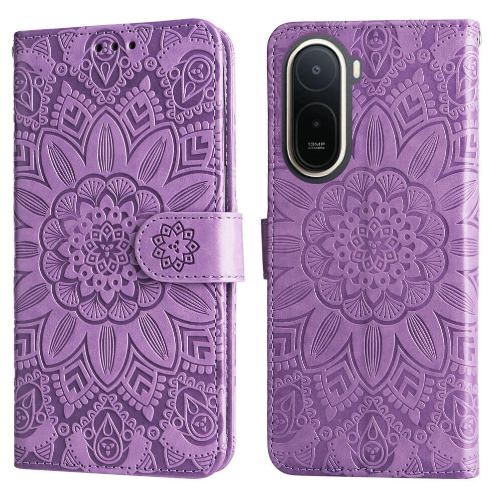 (Purple) Phone Cover For Xiaomi Redmi A7 Pro 4G (171.56Mm) Case Sunflower Imprint Leather Wallet Phone Cover Purple 6914291128210