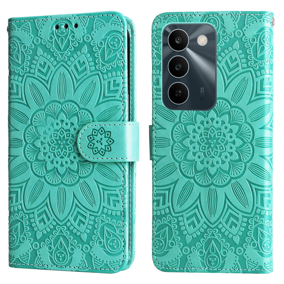(Green) Phone Cover For Realme C83 5G Case Sunflower Imprint Leather Wallet Phone Cover Green 6914291717940