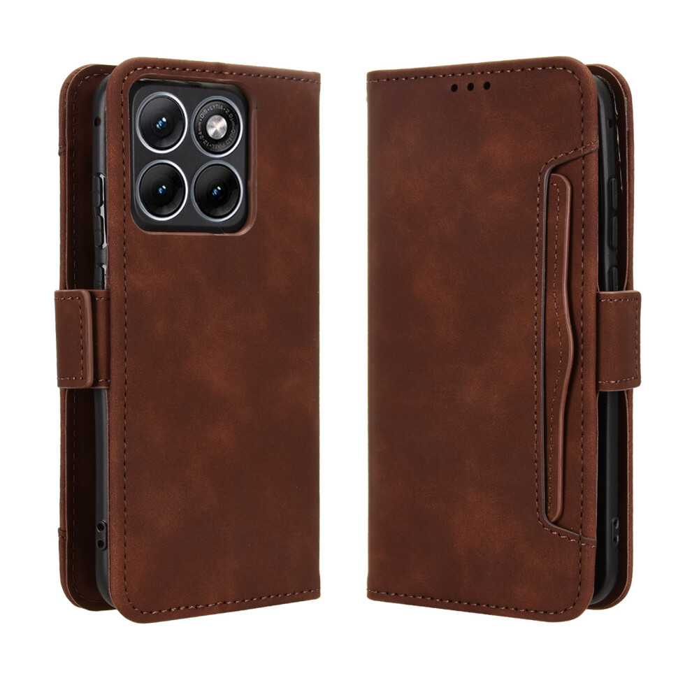 (Brown) Phone Cover For Motorola Edge 70 Fusion+ 5G / Edge 70 Fusion 5G Leather Case Phone Wallet Cover With Brown 6914294407381