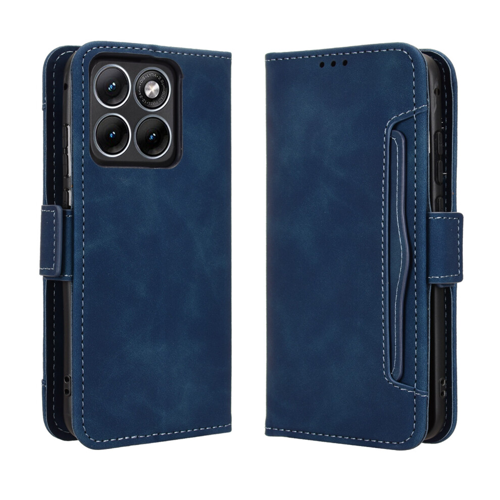 (Blue) Phone Cover For Motorola Edge 70 Fusion+ 5G / Edge 70 Fusion 5G Leather Case Phone Wallet Cover With Blue 6914298430835
