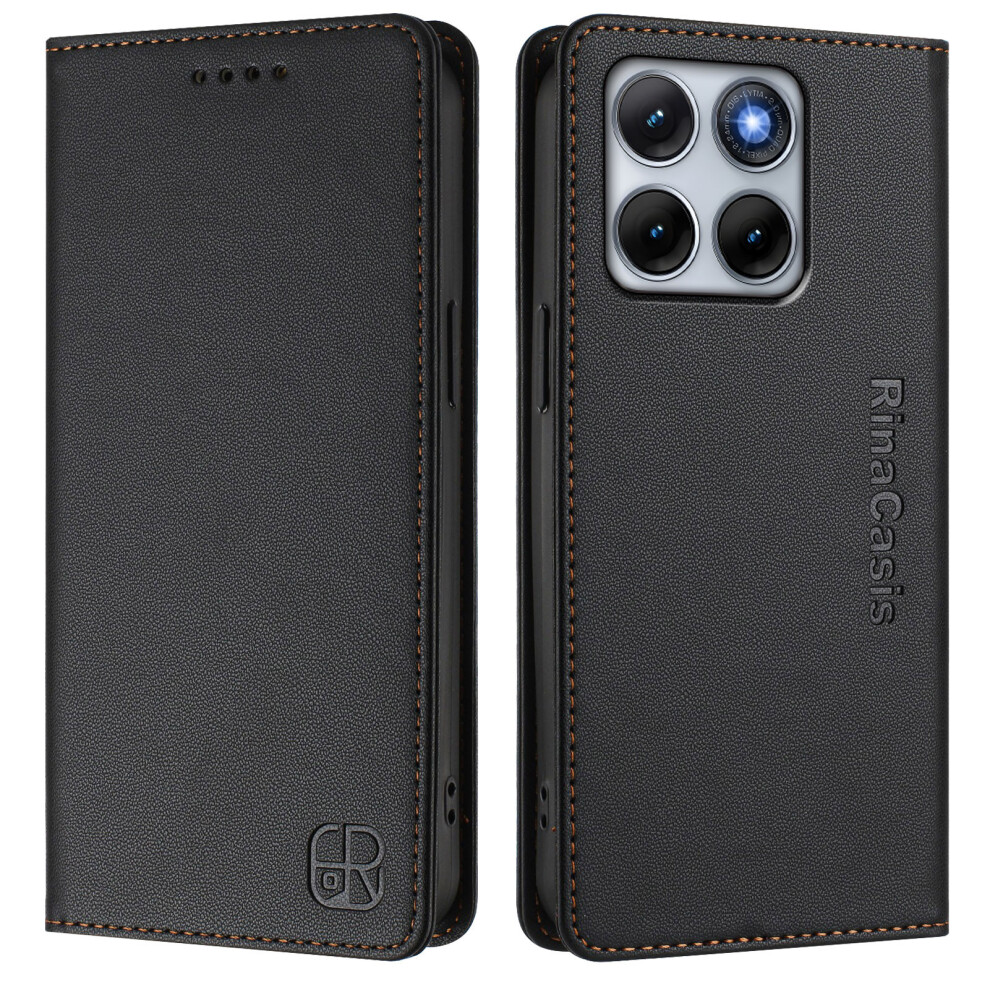 (Black) Phone Cover For Motorola Edge 70 Fusion+ 5G / Edge 70 Fusion 5G Rinacasis Rc01 Leather Case Phone Co Black 6914298247709