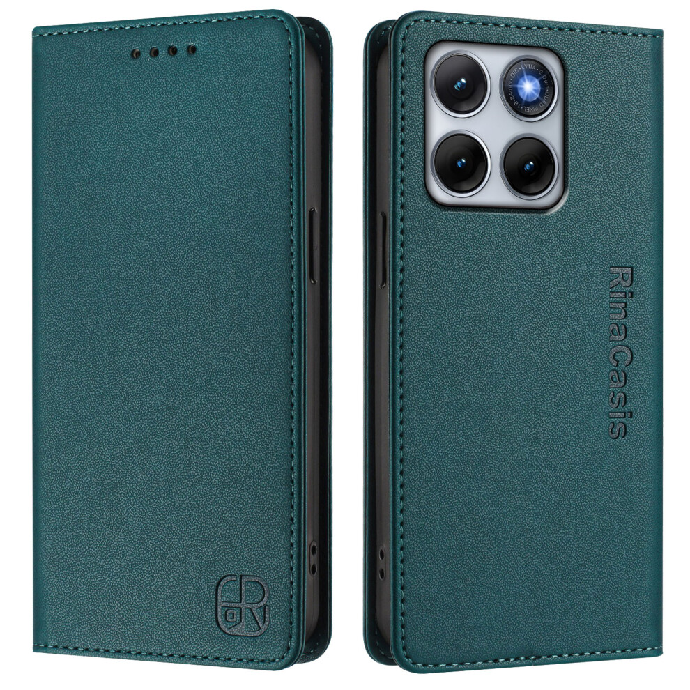 (Dark ) Phone Cover For Motorola Edge 70 Fusion+ 5G / Edge 70 Fusion 5G Rinacasis Rc01 Leather Case Phone Co Green 6914293047830