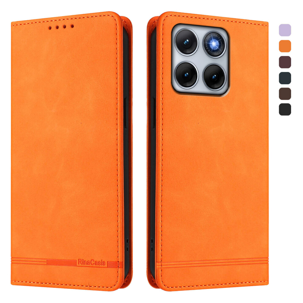 (Orange) Phone Cover For Motorola Edge 70 Fusion+ 5G / Edge 70 Fusion 5G Case Rinacasis Rc23 Rfid Blocking Wa Orange 6914297930619