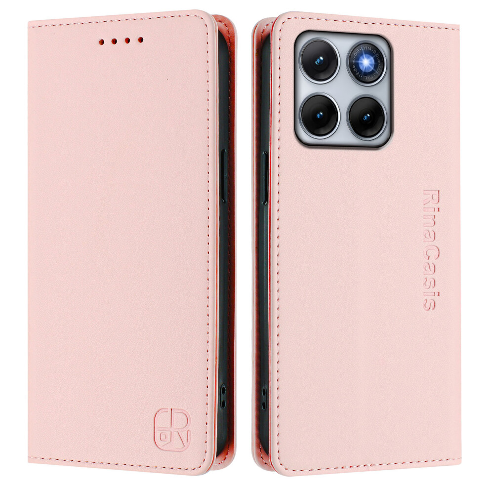 (Pink) Phone Cover For Motorola Edge 70 Fusion+ 5G / Edge 70 Fusion 5G Rinacasis Rc01 Leather Case Phone Co Pink 6914291095987