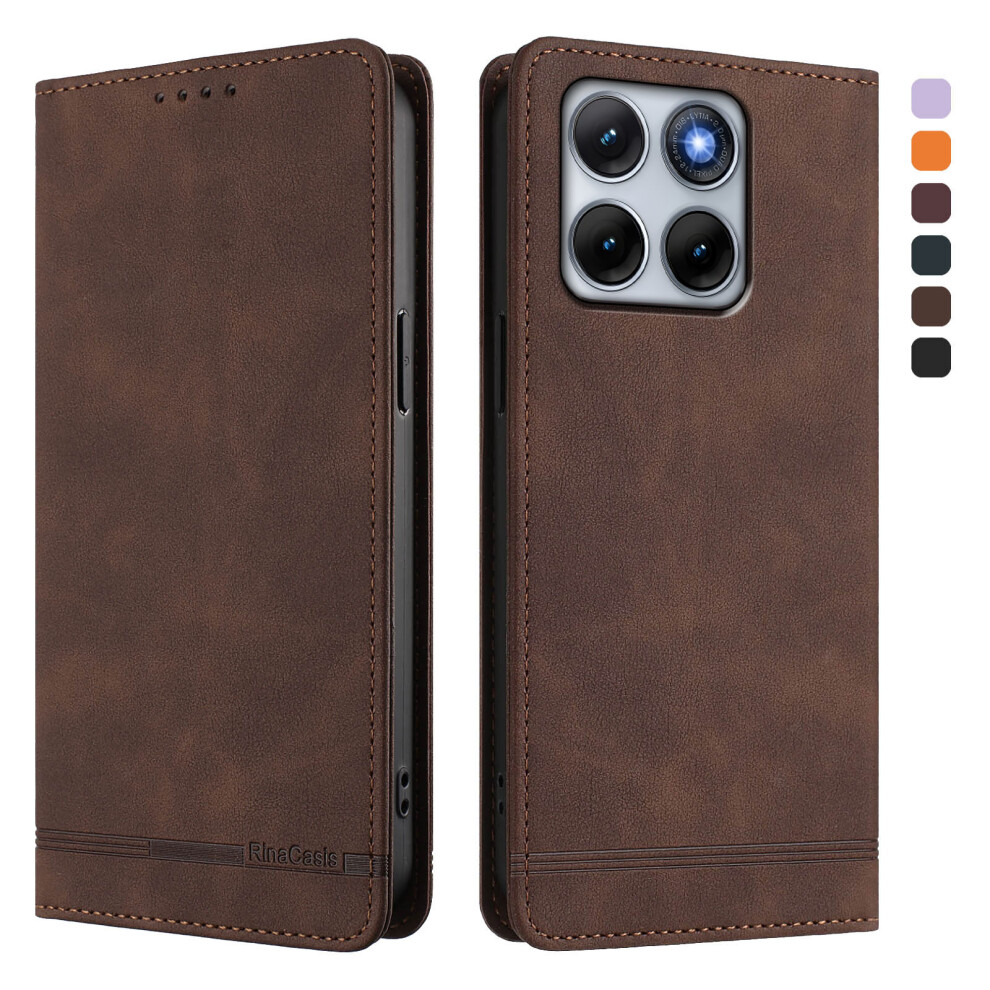 (Brown) Phone Cover For Motorola Edge 70 Fusion+ 5G / Edge 70 Fusion 5G Case Rinacasis Rc23 Rfid Blocking Wa Brown 6914296635881