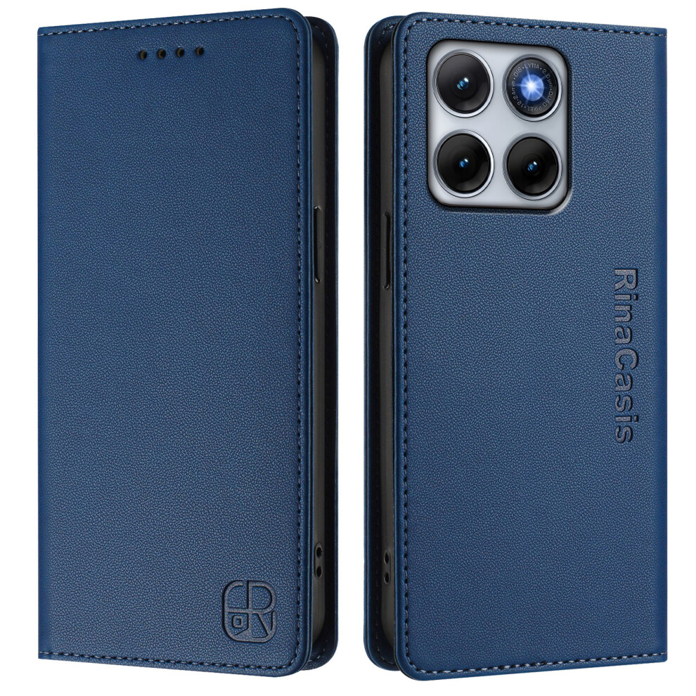 (Dark ) Phone Cover For Motorola Edge 70 Fusion+ 5G / Edge 70 Fusion 5G Rinacasis Rc01 Leather Case Phone Co Blue 6914299103240