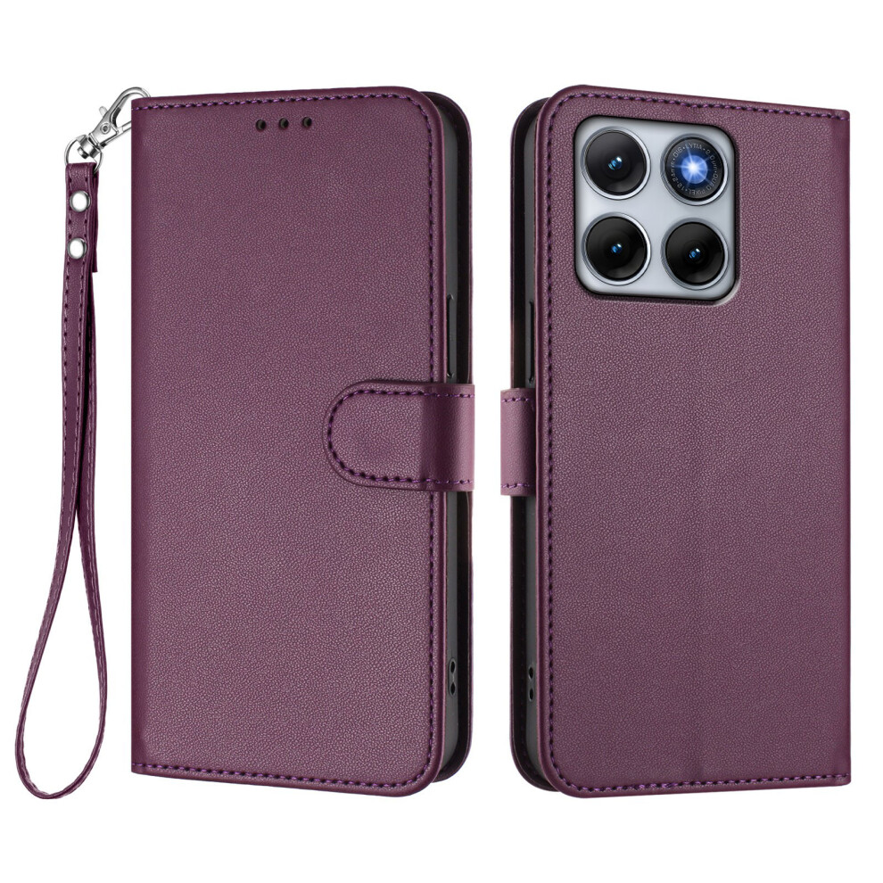 (Purple) Phone Cover For Motorola Edge 70 Fusion+ 5G / Edge 70 Fusion 5G Leather Case Wallet Stand Phone Cove Purple 6914294450509