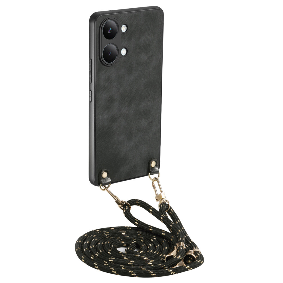 (Black) Phone Cover For Xiaomi Redmi Turbo 5 Max 5G / Xiaomi Poco X8 Pro Max 5G Retro Leather Phone Back Cov Black 6914297552149