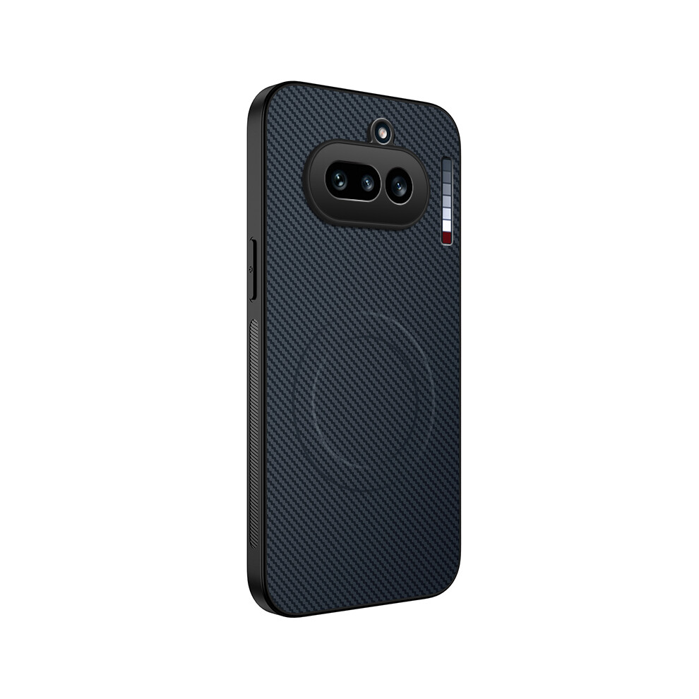 (Sapphire) Phone Cover For Nothing Phone (4A) Tq Series Magnetic Case Carbon Fiber Texture Pc Tpu Phone Cover Blue 6914299995142