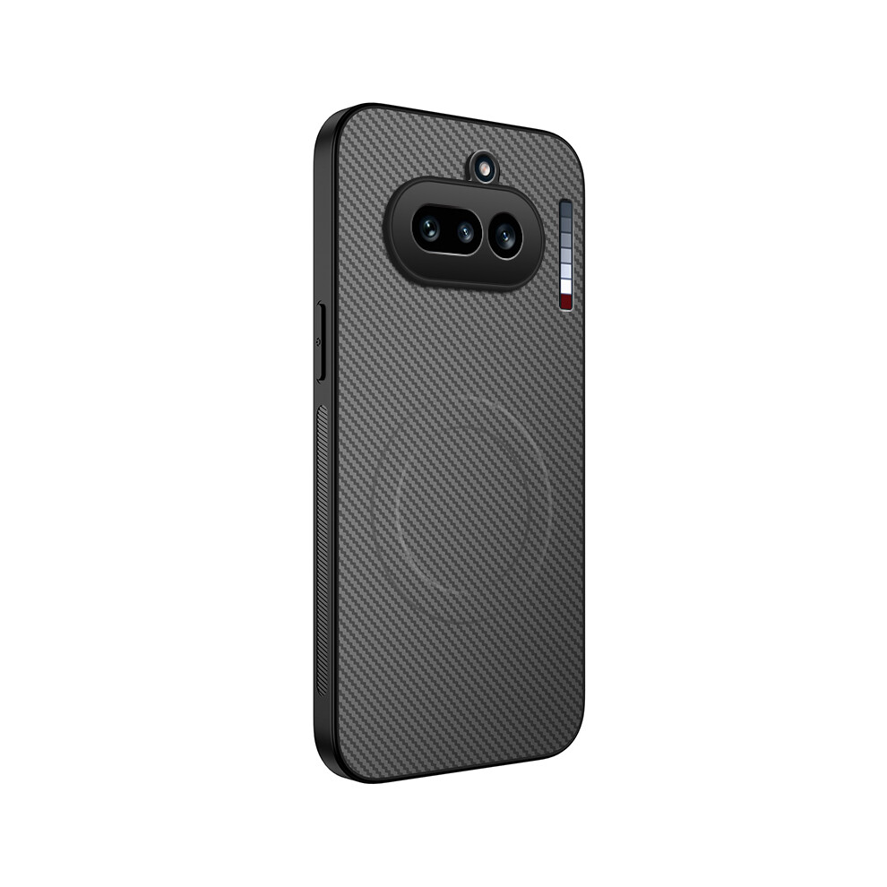 (Grey) Phone Cover For Nothing Phone (4A) Tq Series Magnetic Case Carbon Fiber Texture Pc Tpu Phone Cover Grey 6914290675340