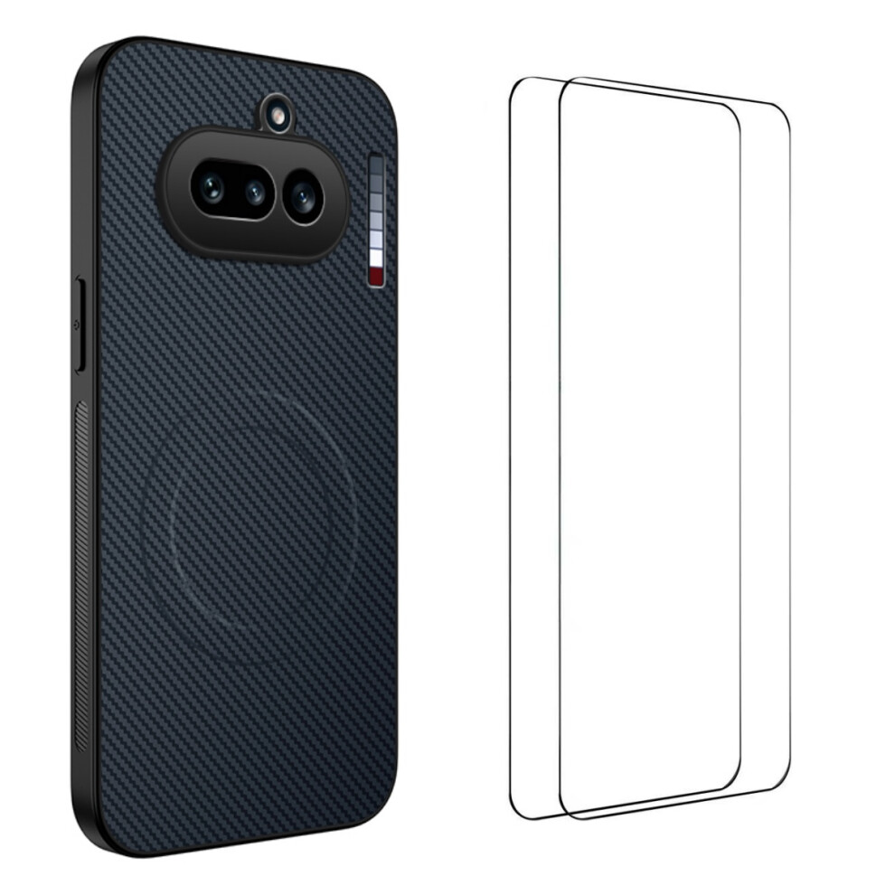 (Sapphire) Phone Cover For Nothing Phone (4A) Tq1 Series Magnetic Case Carbon Fiber Texture Pc Tpu Phone Cover Blue 6914291074937