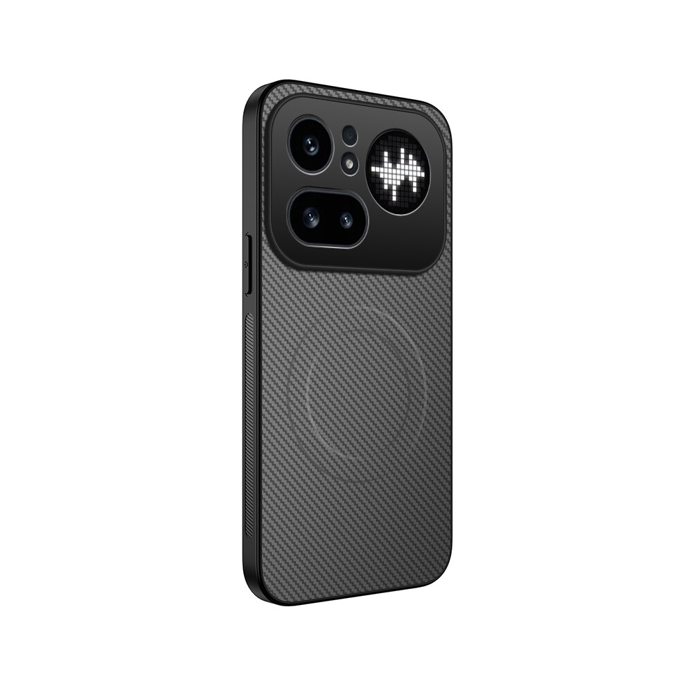 (Grey) Phone Cover For Nothing Phone (4A) Pro Tq Series Magnetic Case Carbon Fiber Texture Pc Tpu Phone Cov Grey 6914293026781