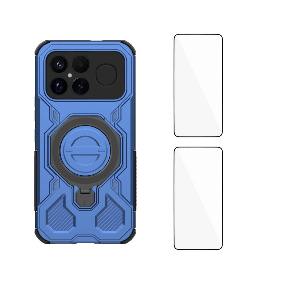 (Blue) Phone Cover For Xiaomi Poco F8 Ultra / Xiaomi Redmi K90 Pro Max 5G Case Kickstand With 2Pcs Screen F Blue 6914298900321