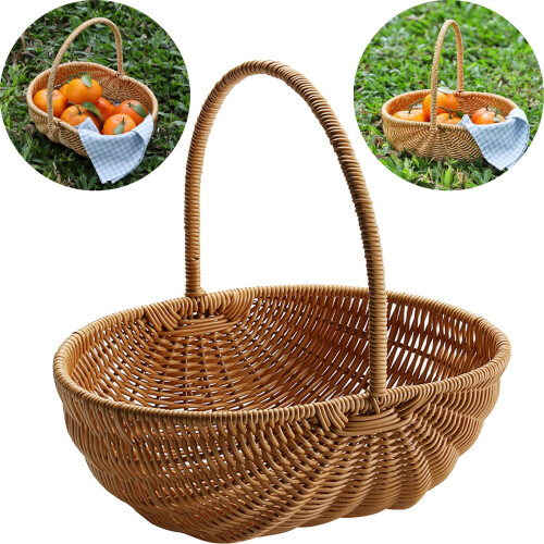 Panier à provisions en osier en forme de pastèque (1 pièce) 1