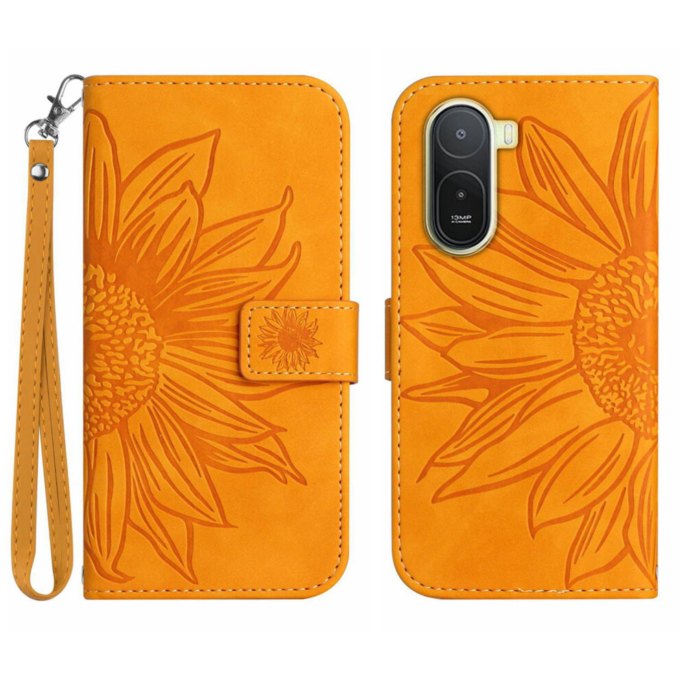 (Yellow) Phone Cover For Xiaomi Redmi A7 Pro 4G (171.56Mm) Case Sunflower Imprint Leather Wallet Phone Cover Yellow 6914296250152