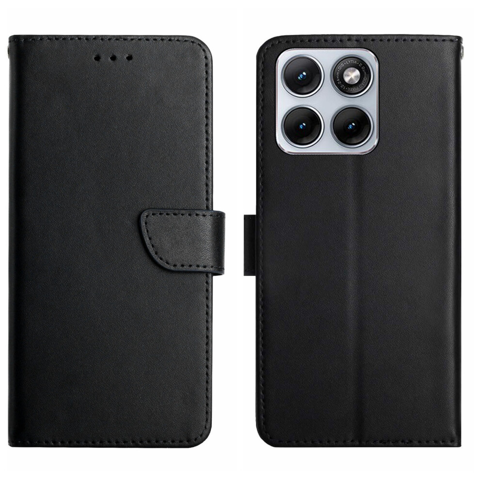 (Black) Phone Cover For Motorola Edge 70 Fusion+ 5G / Motorola Edge 70 Fusion 5G Case Genuine Cow Leather Ph Black 6914293169495