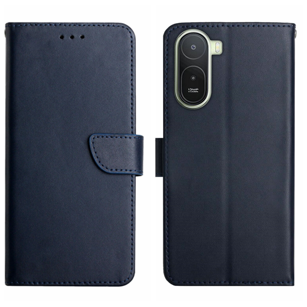 (Blue) Phone Cover For Xiaomi Redmi A7 Pro 4G (171.56Mm) Case Genuine Cow Leather Phone Cover Nappa Texture Blue 6914297880549