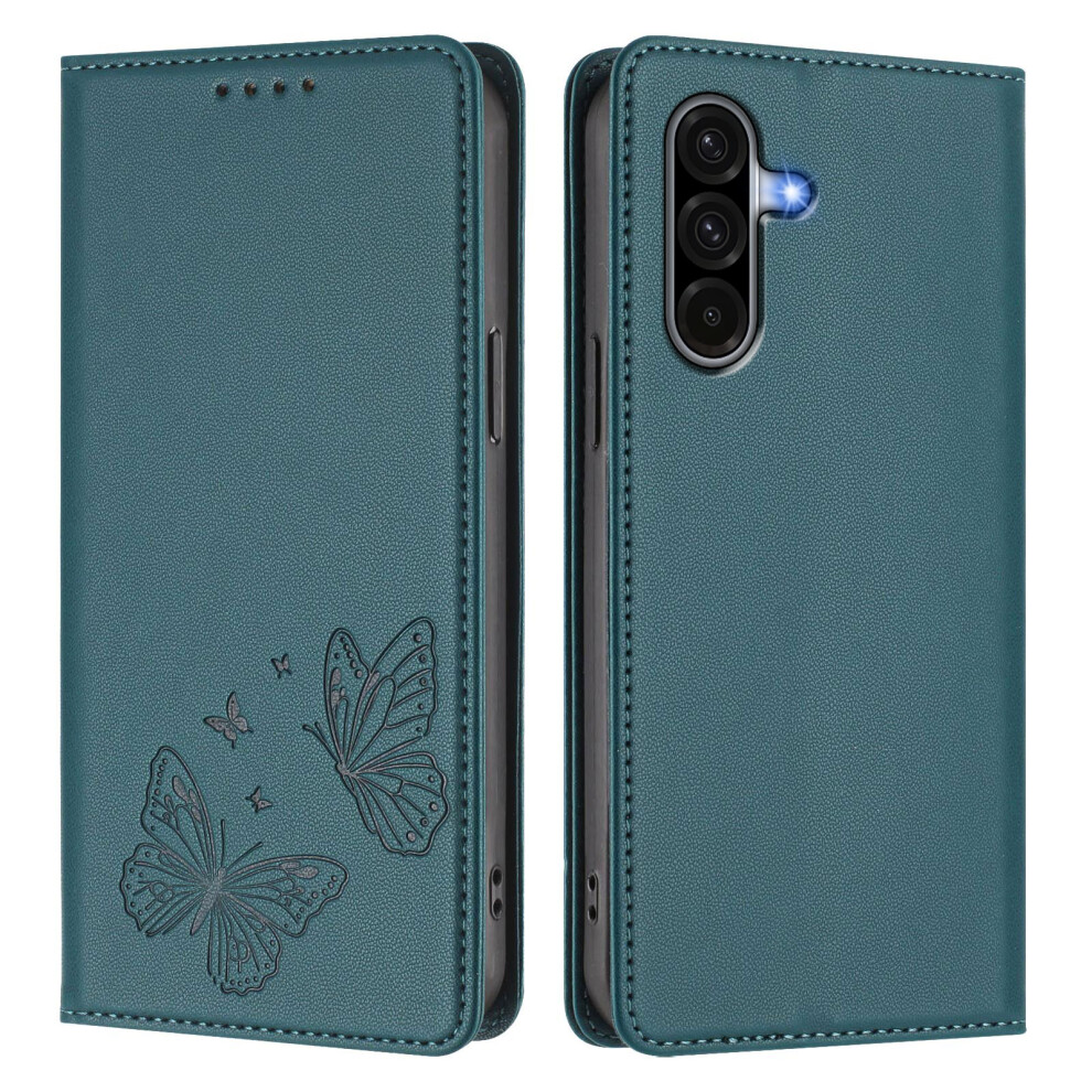 (Peacock ) Phone Cover For Samsung Galaxy A17 4G / Galaxy A26 5G / Galaxy A17 5G Wallet Case Rfid Blocking Butt Green 6914292100666