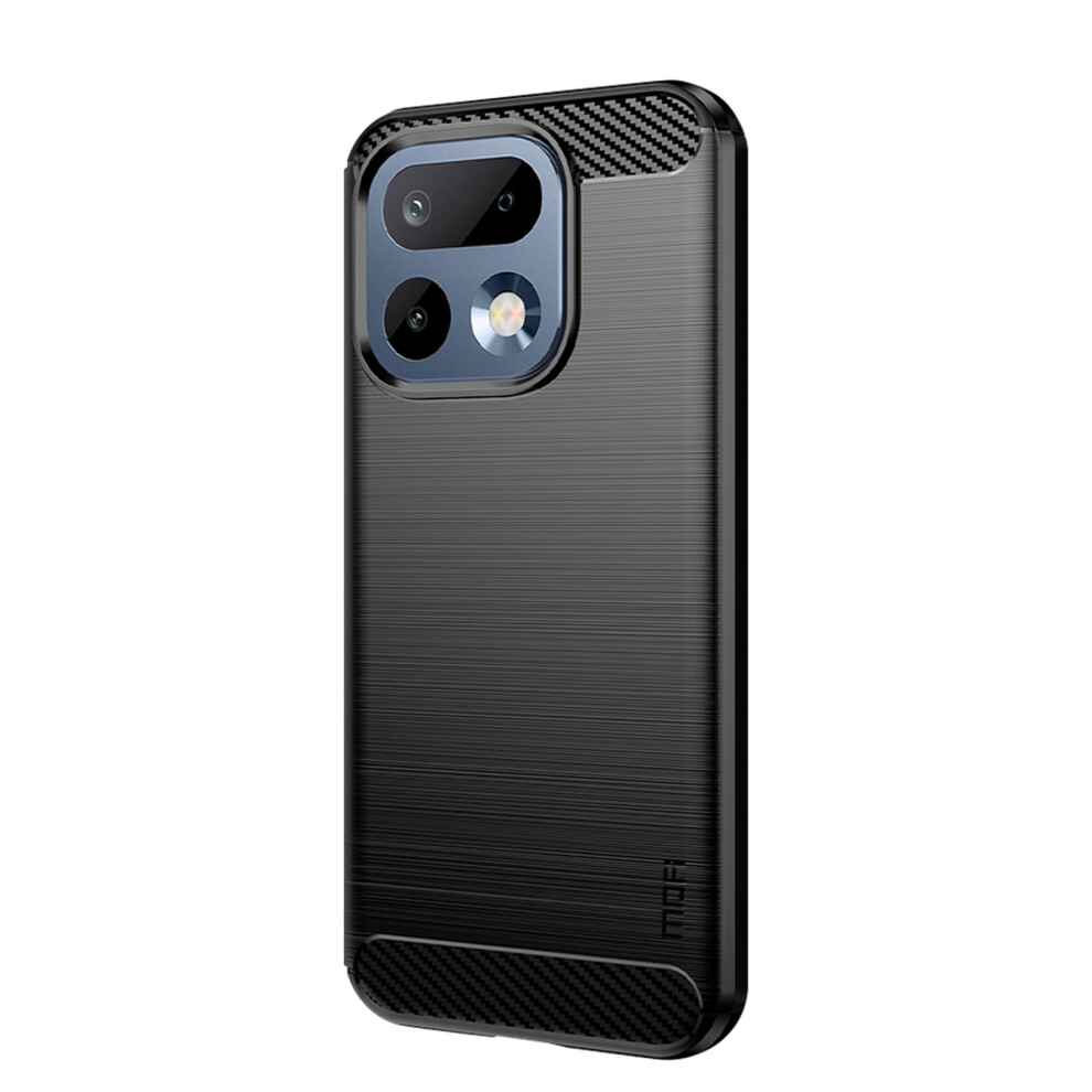 (Black) Phone Cover For Realme 16 Pro 5G Back Cover Brushed Texture Carbon Fiber Soft Tpu Case Black 6914295897396