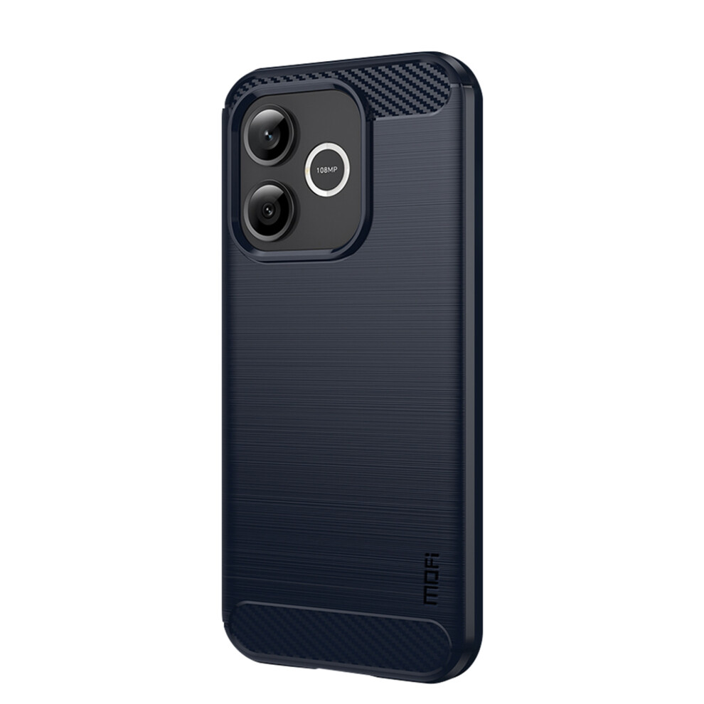 (Blue) Phone Cover For Honor 600 Lite 5G Back Cover Brushed Texture Carbon Fiber Soft Tpu Case Blue 6914290474912