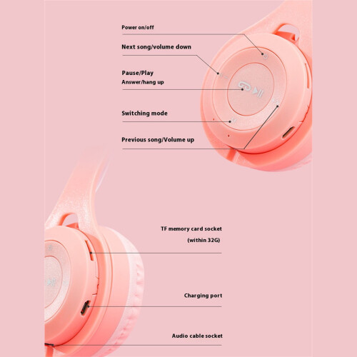 Cuffie Bluetooth luminose a LED per bambini 2