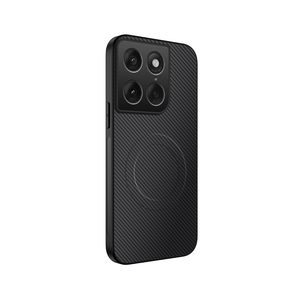 (Black) Phone Cover For Motorola Moto X70 Air Pro 5G / Motorola Signature 5G Tq Series Magnetic Case Carbon Black 6914294364660