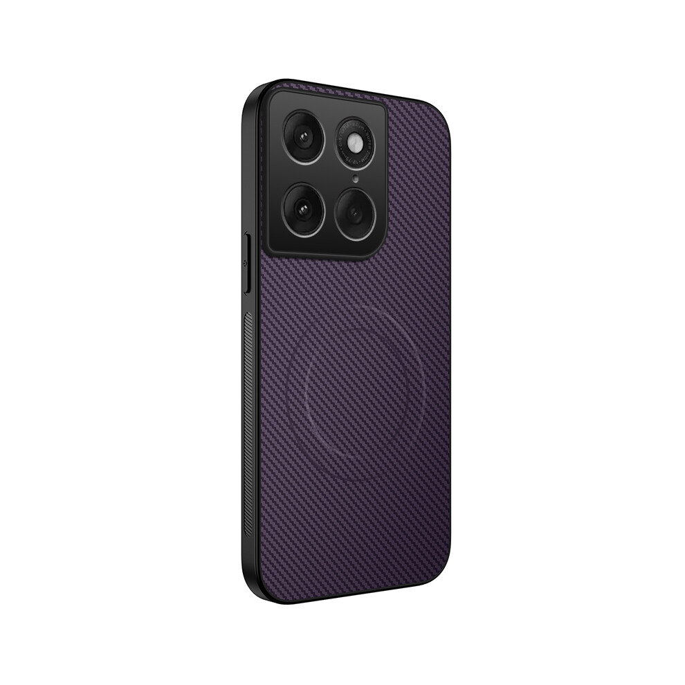 (Purple) Phone Cover For Motorola Moto X70 Air Pro 5G / Motorola Signature 5G Tq Series Magnetic Case Carbon Purple 6914292265945