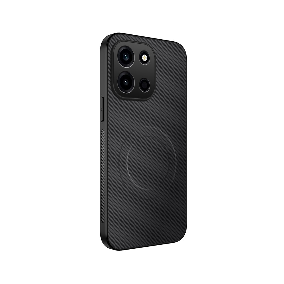 (Black) Phone Cover For Oneplus Turbo 6 5G Tq Series Magnetic Case Carbon Fiber Texture Pc Tpu Phone Cover Black 6914291629588