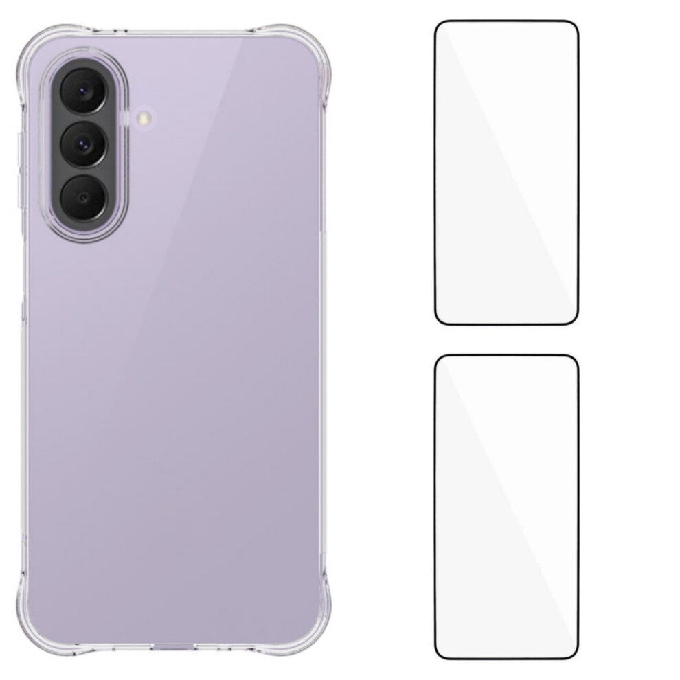 (Transparent) Phone Cover For Samsung Galaxy A27 Wl2 Series Tpu Case 2.0Mm Phone Cover With 2Pcs Tempered Glass Fi 6914293406095