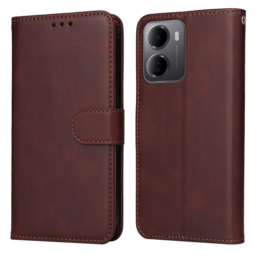 (Brown) Phone Cover For Xiaomi Redmi 15A 5G Case Wallet Pu Leather Folio Flip Phone Cover Brown 6914294644496