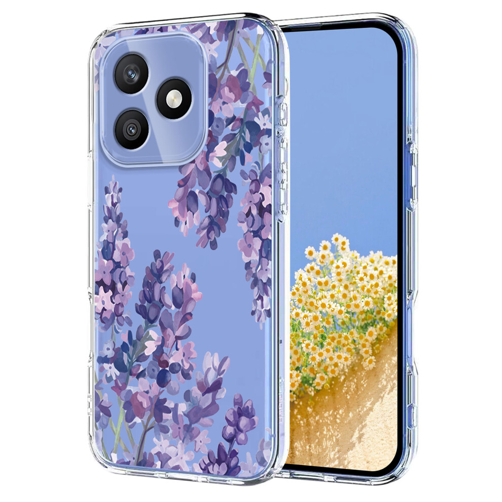 (Wisteria) Phone Cover For Honor X8d 4G Case Butterfly Floral Pattern Printing Tpu Phone Back Cover Wisteria 6914292968518