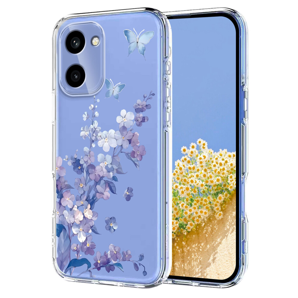 (Violets) Phone Cover For Oneplus Ace 6 5G / Oneplus Ace 6T 5G / Oneplus 15R 5G Case Butterfly Floral Pattern 6914299296911