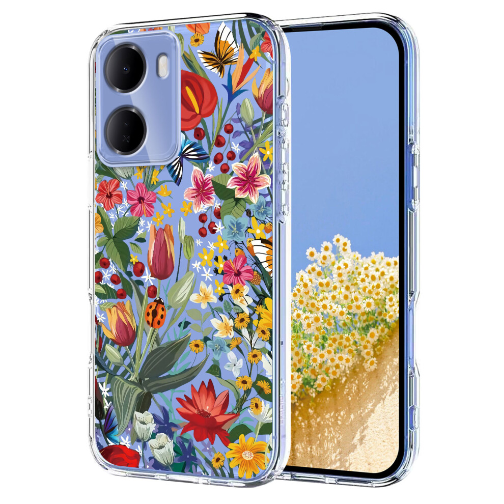 (Lilies) Phone Cover For Xiaomi Redmi 15A 5G Case Butterfly Floral Pattern Printing Tpu Phone Back Cover 6914291883683