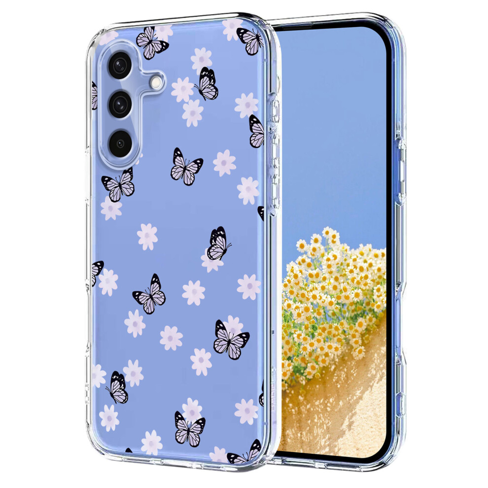 (Butterflies) Phone Cover For Samsung Galaxy A27 Case Butterfly Floral Pattern Printing Tpu Phone Back Cover 6914299322108