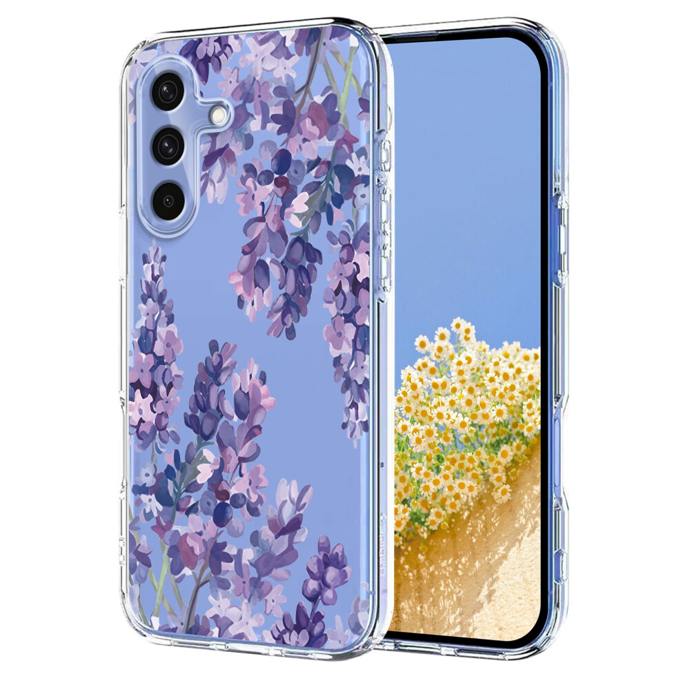 (Wisteria) Phone Cover For Samsung Galaxy A27 Case Butterfly Floral Pattern Printing Tpu Phone Back Cover Wisteria 6914293510686