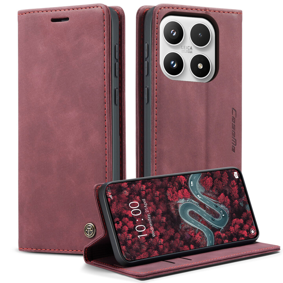(Red) Phone Cover For Xiaomi 17 Wallet Case 013 Series Pu Leather Phone Cover Stand Red 6914299761549
