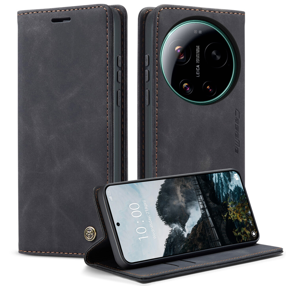 (Black) Phone Cover For Xiaomi 17 Ultra 5G Wallet Case 013 Series Pu Leather Phone Cover Stand Black 6914298576663