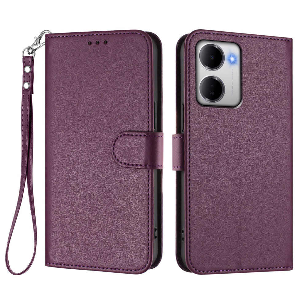 (Purple) Phone Cover For Xiaomi Redmi 15A 5G Leather Case Wallet Stand Phone Cover With Wrist Strap Purple 6914298516805