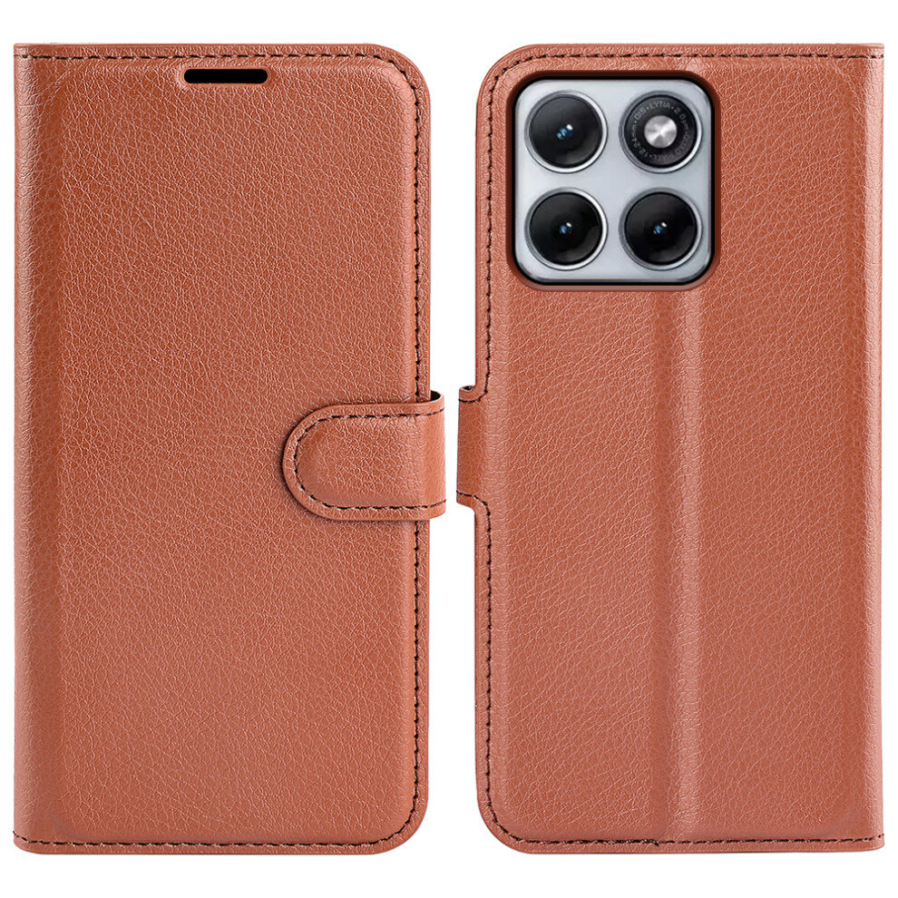 (Brown) Phone Cover For Motorola Edge 70 Fusion+ 5G / Motorola Edge 70 Fusion 5G Case Litchi Texture Shockpr Brown 6914291205027