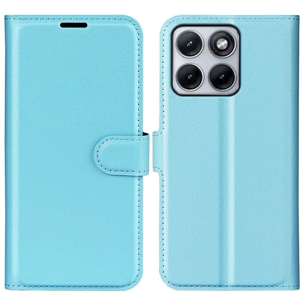 (Blue) Phone Cover For Motorola Edge 70 Fusion+ 5G / Motorola Edge 70 Fusion 5G Case Litchi Texture Shockpr Blue 6914291131555