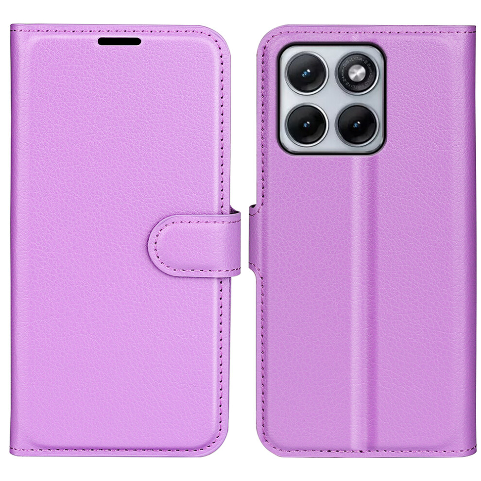 (Purple) Phone Cover For Motorola Edge 70 Fusion+ 5G / Motorola Edge 70 Fusion 5G Case Litchi Texture Shockpr Purple 6914299293422