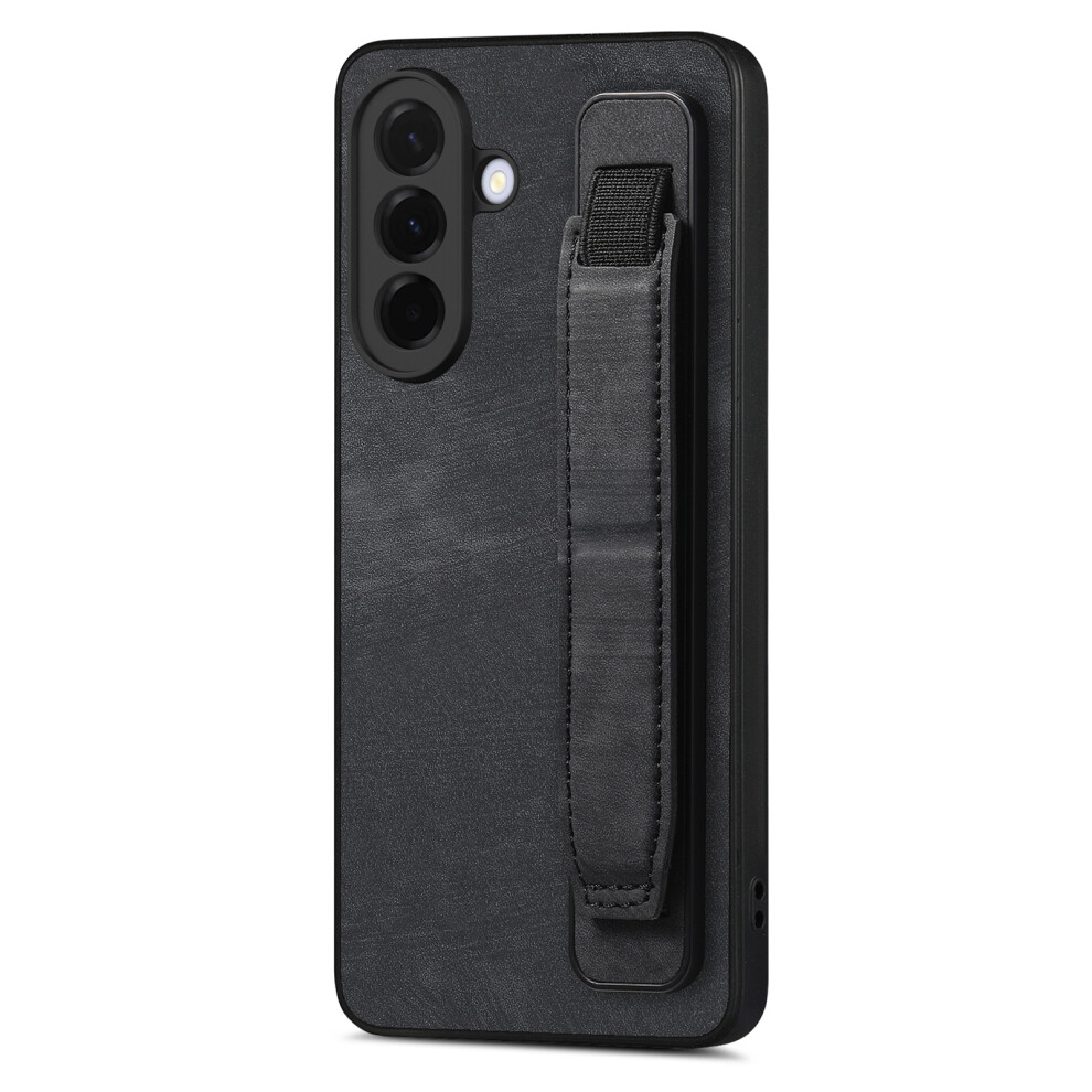 (Black) Phone Cover For Samsung Galaxy A27 Case With Wristband Kickstand Leather + Tpu Phone Cover Black 6914290546961