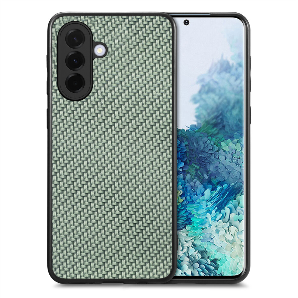 (Green) Phone Cover For Samsung Galaxy A27 Case Carbon Fiber Texture Pu Leather + Pc + Tpu Phone Cover Green 6914296505726