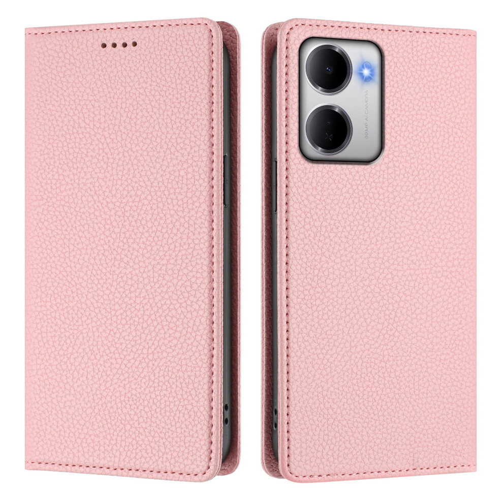 (Pink) Phone Cover For Xiaomi Redmi 15A 5G Wallet Case Rfid Blocking Litchi Texture Leather Mobile Cover Pink 6914291192532