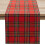 Julerød tartan bordløper 33 x 122 cm 1